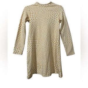 Zara Yellow and White Checkered Kids Dress Size 11-12 NWT